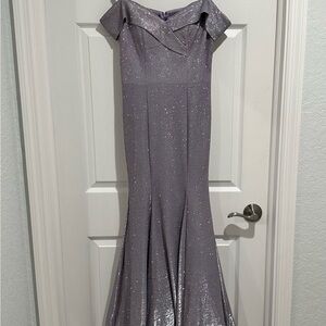 Glamorous Strapless Glitter Gown